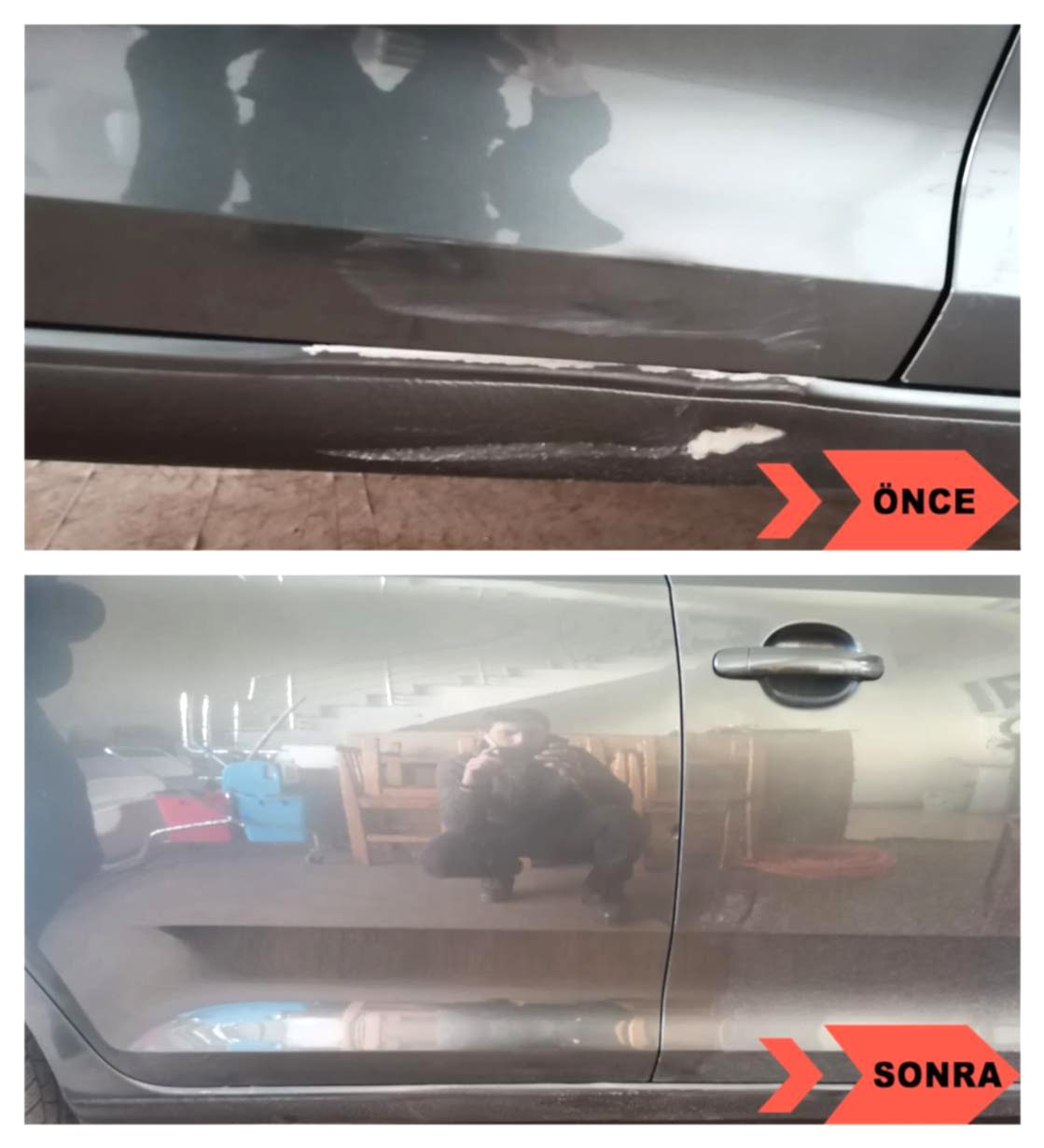 Seat Toledo Ön Kaput ve Sağ Arka Kapı Boyasız Onarım