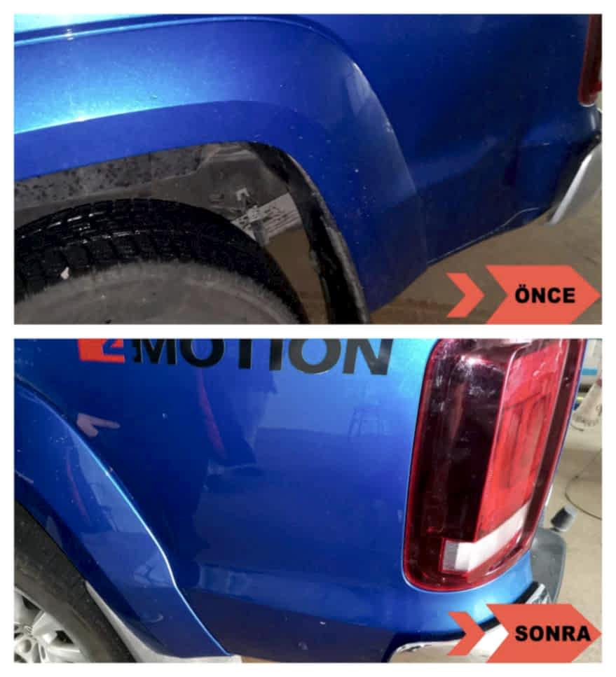 Vw Amarok Sol Arka Çamurluk Boyasız Onarım